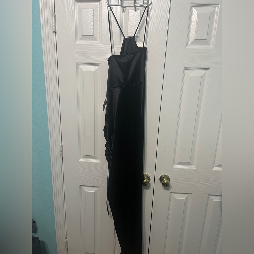 Size Small. Black Asymmetrical strappy  dress